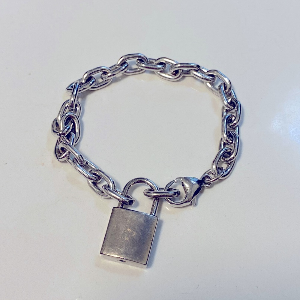 Sterling silver chain link bracelet